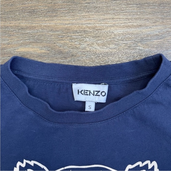 Navy Blue Kenzo Graphic Tee Shirt (S) - Picture 4 of 9